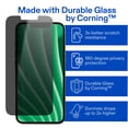 thumbnail image 4 of onn Privacy Screen Protector for iPhone® 17e / 16e / 14 / 13 / 13 Pro, 180° Privacy, Made with Durable Glass by Corning™ for Ultimate Drop & Scratch Protection, Includes Advanced Easy Application Tray, 4 of 8