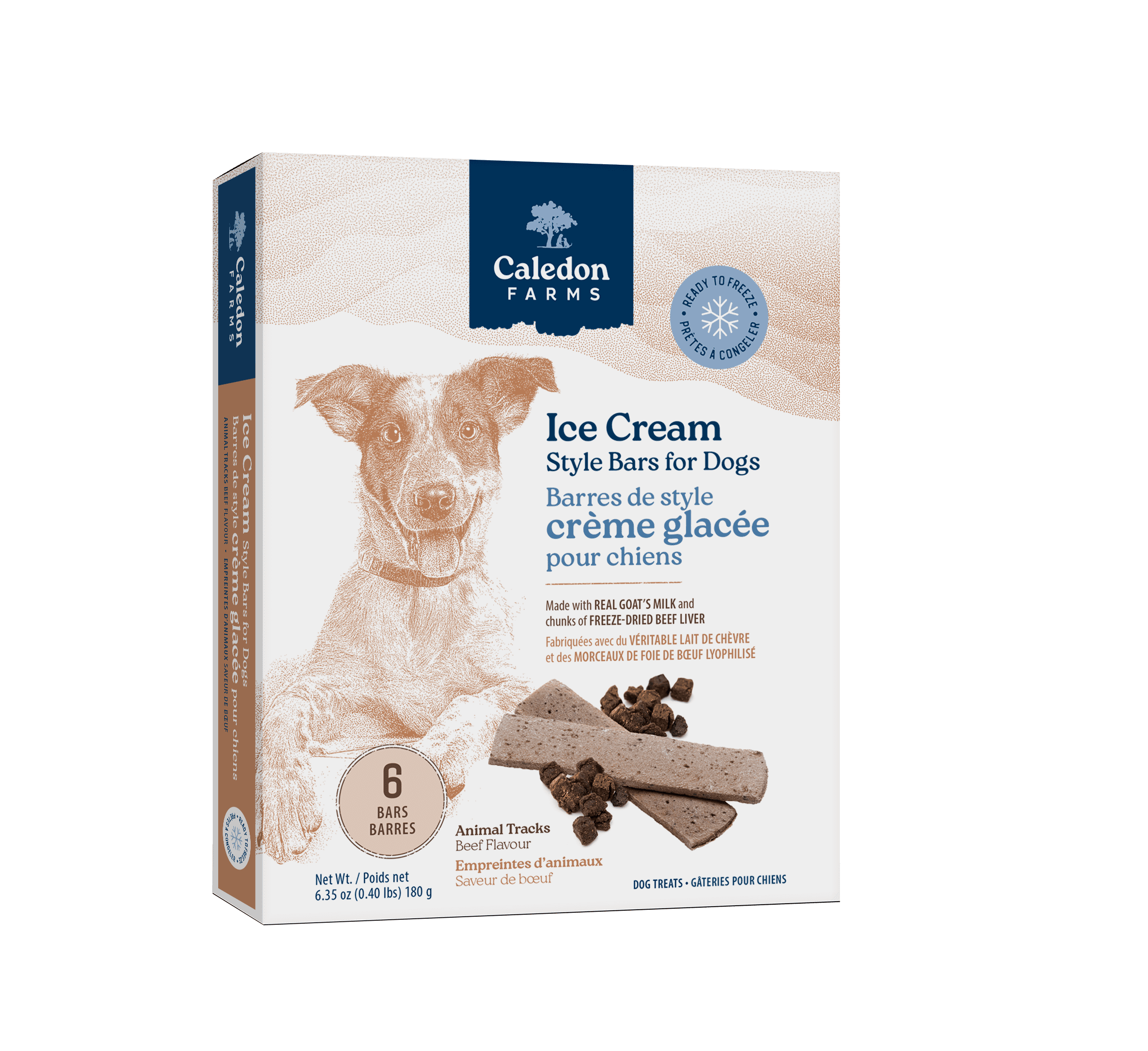 Caledon Farms Ice Cream Style Bars for Dogs Animal Tracks Beef Flavour Dog Treats 180 gr