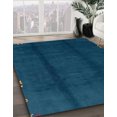 thumbnail image 2 of Ahgly Company Tapis d'Intérieur Carrés Abstraits Vert Sarcelle Abstraits pour Aire, 5 Pieds Carré, 2 of 6