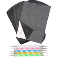 thumbnail image 1 of 100 Sheets Carbon Transfer Paper and Tracing Paper with 5 Pieces Embossing Styluses Tools,Black Carbon Paper for Tracing on Wood Fabric Tattoo Stencil Carbon Copy Paper Accessory, 1 of 9