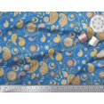 thumbnail image 3 of Soimoi Blue polyester Crepe Fabric Mandala & Paisley Decor Fabric Printed Yard 52 Inch Wide, 3 of 4