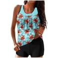 thumbnail image 2 of UPPADA Two Piece Tankini Swimsuits for Women High Waisted 2 Piece Bathing Suits Floral Print Tankini Set Tummy Control Modest Swimwear for Holiday Swimming Suits for Women Multicolor,2xl, 2 of 6