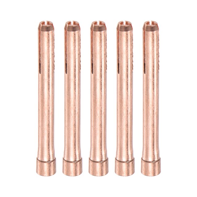 Unique Bargains TIG Collet 2.4x50mm Stubby Collet Tungsten Electrode Collet Tips Replacement 5 Pack
