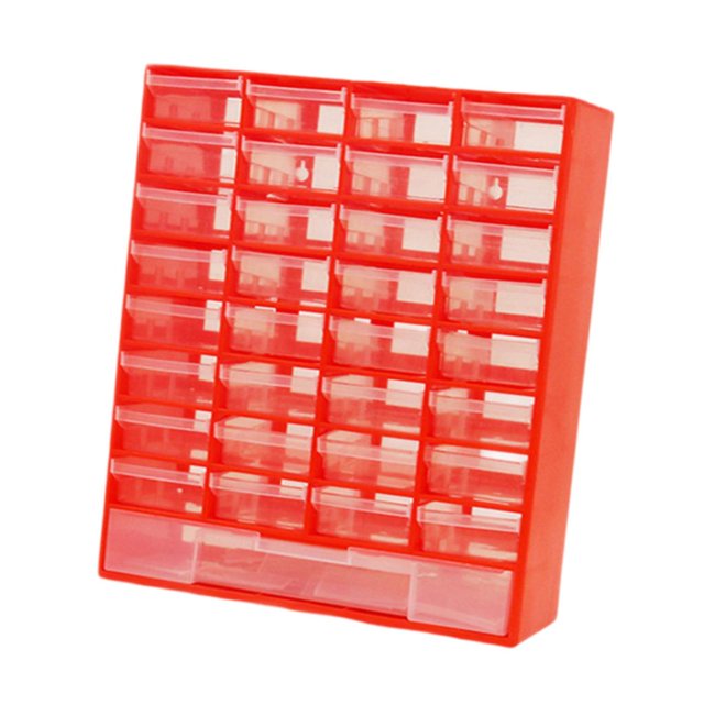 ZheElen Organisateur d'Armoire de Rangement à Tiroirs Écrous Vis Garage Petite Organisation Articles Bleus Rouge 30x13.1x40.8cm
