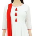thumbnail image 1 of Atasi Robe en Coton Ethnique Indienne pour Femmes, Costume Anarkali Blanc Salwar - 20, 1 of 1