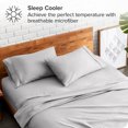 thumbnail image 3 of Bare Home Pillowcase Set - Premium 1800 Collection - Double Brushed - Ultra Soft - Standard Size, Light Gray, 2 Count, 3 of 7