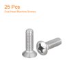 thumbnail image 3 of Unique Bargains Vis de Machine à Tête Ovale M6x20mm, Lot de 25, Vis à Tête Fraisée Légèrement Relevée en Acier Inoxydable 304, 3 of 5