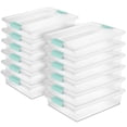 thumbnail image 1 of Sterilite 5.7 Qt Large Plastic Stackable Storage Bin with Clear Latch Lid, 12 Pack, 1 of 11