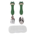 thumbnail image 2 of 2 Pack Toddler Fork Spoon, Metal Toddler Cutlery Set Cartoon Spoon Tableware Kit Stainless Steel Forks And Spoons Comfortable To Handle Toddler Silverware With Storage Box, 2 of 8