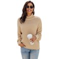 thumbnail image 1 of Women's Oversized Chunky Batwing Long Sleeve Turtleneck Sweater, 1 of 9