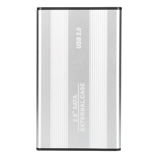 2.5in 2TB Portable External Hard Drive Enclosure, HDD Plug Play 3TB USB2.0 SSD Disk Box 1tb External Hard Enclosures For OS X Laptops Data Storage Noir Drive HDD SSD Laptops