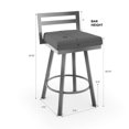 thumbnail image 4 of Amisco Derek 30.75" Polyester Swivel Bar Stool in Copper/Dark Brown, 4 of 4