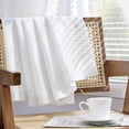 thumbnail image 4 of Curtainking White Curtains 84 Inches for Living Room Back Tab Window Drapes Rod Pocket Farmhouse Linen Curtains Bedroom Light Filtering Curtains 2 Panels, 4 of 7