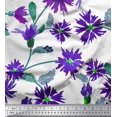 thumbnail image 1 of Soimoi polyester Crepe Fabric Leaves & Aster Flower Print Sewing Fabric Yard 42 Inch Wide, 1 of 3