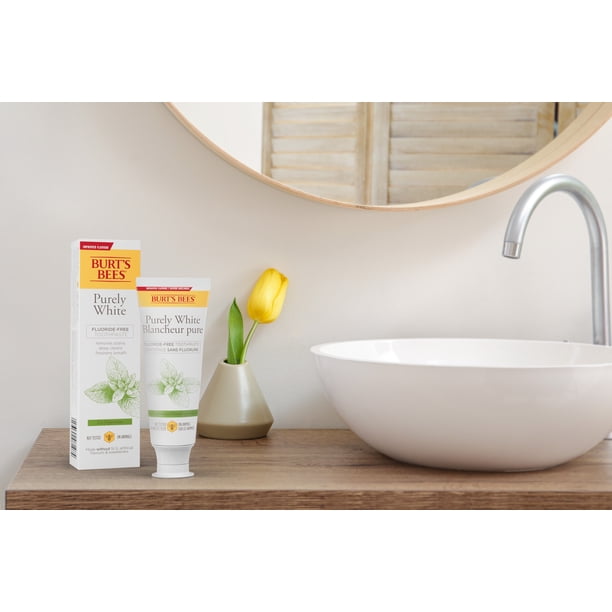 Burt's Bees Toothpaste, Fluoride Free, Purely White, Zen