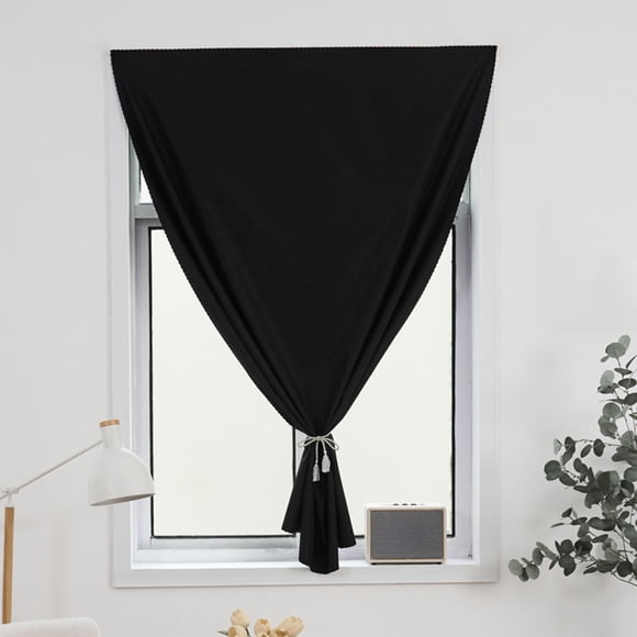 Full Blackout Curtains, Punch-Free Window Sunshade for Bedroom, Polyester Room Darkening Drapes with Easy Adhesive Installation, 120X200Cm