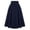 Navy, variant on Pisexur Women's Vintage Plaid Skirt Side Split Skirt Elastic High Waisted Midi A-Line Flowy Skirts with Pockets