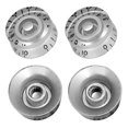 thumbnail image 3 of Graflsoa 4-Pack Silver PMMA Guitar Knobs for EPI/LP Style Electric Guitars, 6mm Potentiometer Shaft, Durable Volume & Tone Control Caps, 3 of 6