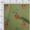 thumbnail image 1 of oneOone Polyester Lycra Fabric Leaves|Bird & Floral Block Print Sewing Fabric BTY 56 Inch Wide, 1 of 4