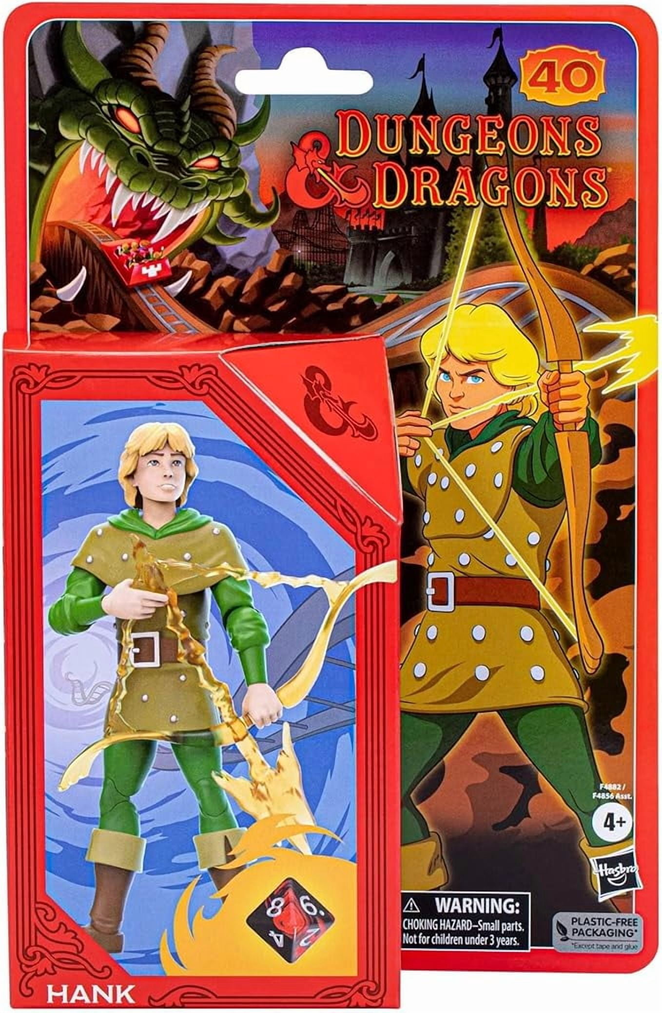 Dungeons & Dragons Cartoon Classics Hank the Ranger 6-Inch Action Figure – 1980s Cartoon Collectible with Energy Bow & d8 Dice