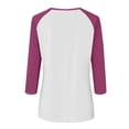 thumbnail image 5 of ManxiVoo Relaxed Fit Womens Top V Neck 3 4 Sleeve Button Front Shirt with Raglan Sleeves for Summer S Size Hot Pink, 5 of 5