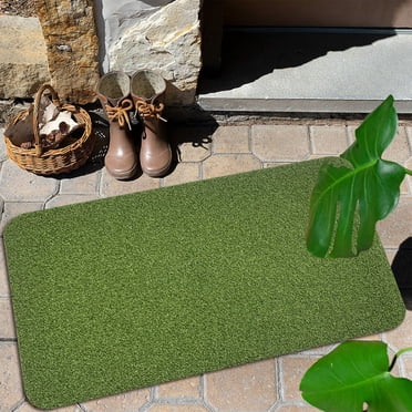 Artificial Grass Door Mat,Grass Rug,Outdoor Small Fake Turf Grass Mats,Fake Grass Decor for Indoor Outdoor Use,Turf Grass Rug,Fake Grass for Dogs,Grass Rug Pad for Dogs Patio Balcony Yard Decor
