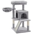 thumbnail image 1 of BestHome Multi-Level Cat Tree & Condo – Sturdy Climbing Tower with Sisal Scratching Posts & Interactive Toys, 36inch Light Gray, 1 of 6