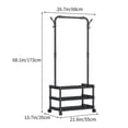 thumbnail image 4 of Feltree Foldable Coat and Shoe Rack, Multifunctional Floor Stand for Home Dormitory Storage Organization, 4 of 8
