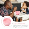 thumbnail image 4 of YSNOOWE 1Pack Cute Bowl Silicone Round Pink Easy to Clean for Kids Mealtime, 4 of 8