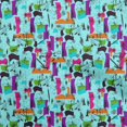 thumbnail image 1 of oneOone Silk Tabby Turquoise Blue Fabric Abstracts Sewing Material Print Fabric By The Yard 42 Inch Wide, 1 of 5