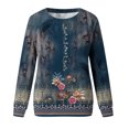 thumbnail image 4 of 2023 Chandail de Mode pour Femmes Rabais de 50 % Liquidation Mode Décontractée Manches Longues Col Rond Imprimé Chandail pour Dames Hauts Blouse, 4 of 4