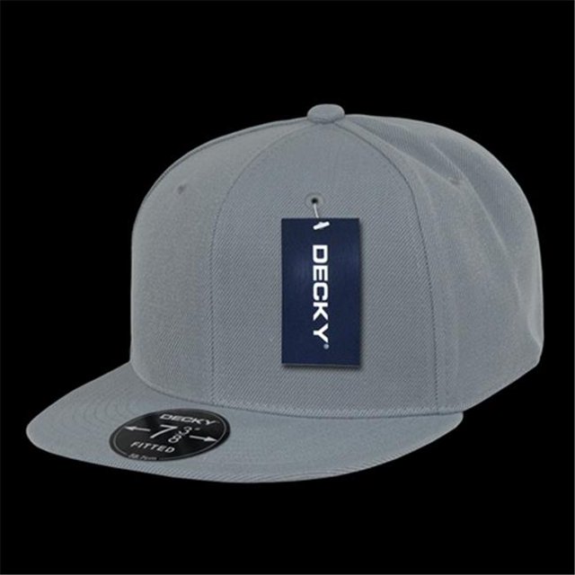 Decky RP1-PL-GRY-25 Retro Fitted Caps Grey - 7.25