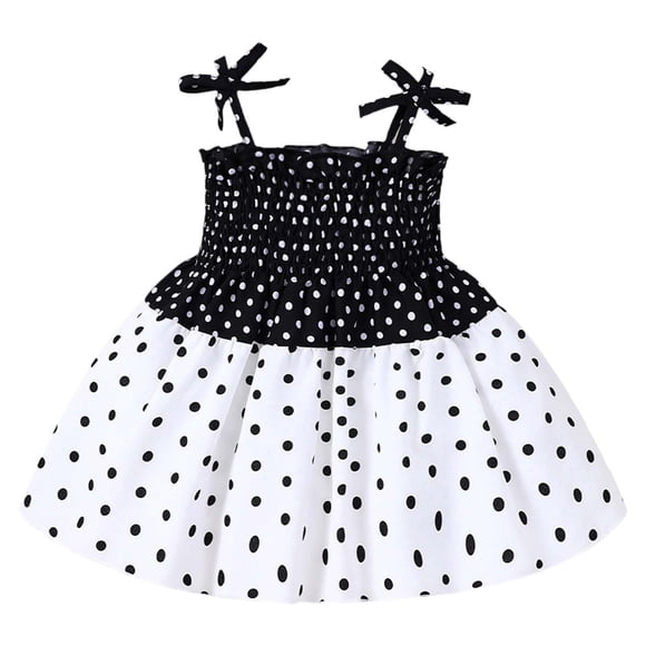 MIASHUI Toddler Girls Summer Dress with Fly Sleeves and Allover Star Print Design White,18-24 Months