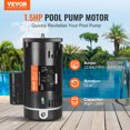 thumbnail image 2 of VEVOR 1.5 HP Pool Pump Motor, 56Y Frame, 115V((12.8 Amps))/230V(6.4 Amps) 3450 RPM, 60Hz, 1.1 Service Factor, 90μF/250V Capacitor, CCW Rotation Square Flange Replacement Motor, 2 of 9