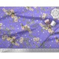 thumbnail image 2 of Soimoi Poly Georgette Fabric Leaves,Moth & Magnolia Floral Print Fabric by Yard 42 Inch Wide, 2 of 3