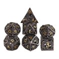 thumbnail image 2 of pitrice Ensemble de 7 Pcs de dés en Métal Creux DND avec Étui de Transport pour l'Enseignement des Maths D&D PRG, 2 of 9