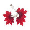 thumbnail image 1 of WLOELOEW Thanksgiving Red Maple Leaf Led String Lights Usb Powered 6 Meters 40 Lights Plastic Autumn Festival String Light For Indoor Outdoor G, 1 of 9