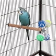 thumbnail image 2 of Halinfer Bird Stand Perch Toy with Rotating Balls, Small Bird Toy for Parakeet, Parrots, Cockatiels, Budgies, Budgerigars, Parrotlets, Lovebirds, Ringnecks, Conures, 2 of 7