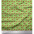 thumbnail image 1 of Soimoi Rayon Fabric Leaves & Poppy Floral Printed Fabric 1 Yard 42 Inch Wide, 1 of 6