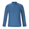 thumbnail image 3 of Styesk Mens Sweater Solid Color Pullover Sweater Comfy Soft Oversized Sweater Cable Knit Crewneck Sweater Casual Loose Sweaters with Ribbing Edge, 3 of 7