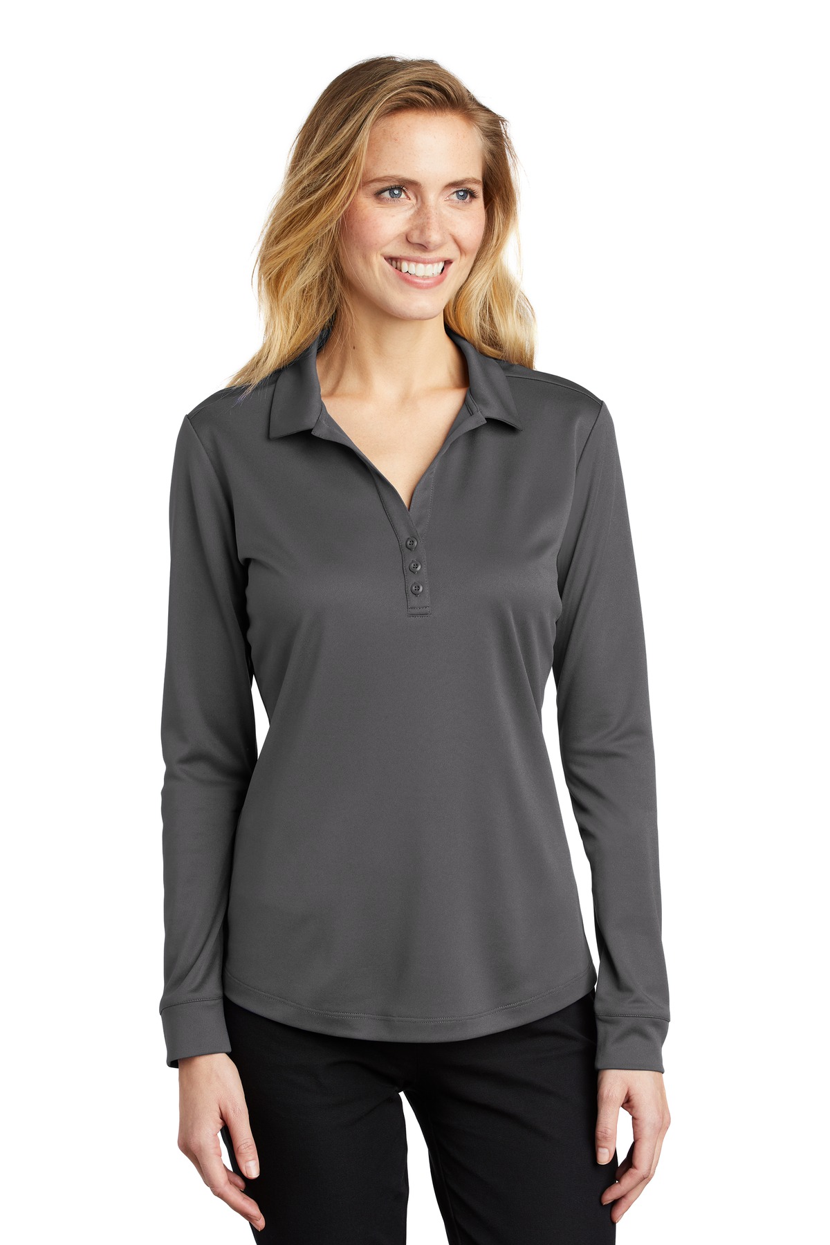 Port Authority Women's Silk Touch Performance Long Sleeve Polo - L540LS