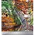 thumbnail image 1 of Soimoi Polyester Crepe Fabric Leopard & Snake Animal Skin Fabric Prints by Yard 42 Inch Wide, 1 of 2