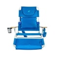 thumbnail image 3 of Ostrich de Luxe Chaise Longue de Plage Inclinable d'Extérieur 3-en-1 Rembourrée, Bleu (Lot de 2), 3 of 7