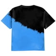 thumbnail image 4 of BOBOGOJP T-Shirt Ajusté pour Hommes Manches Courtes Rayé Henley (Bleu,7TG), 4 of 5