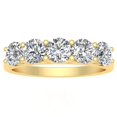 thumbnail image 1 of 1.00 Carat TW Diamond Five Stone Wedding Band in 14k Yellow Gold, 1 of 2