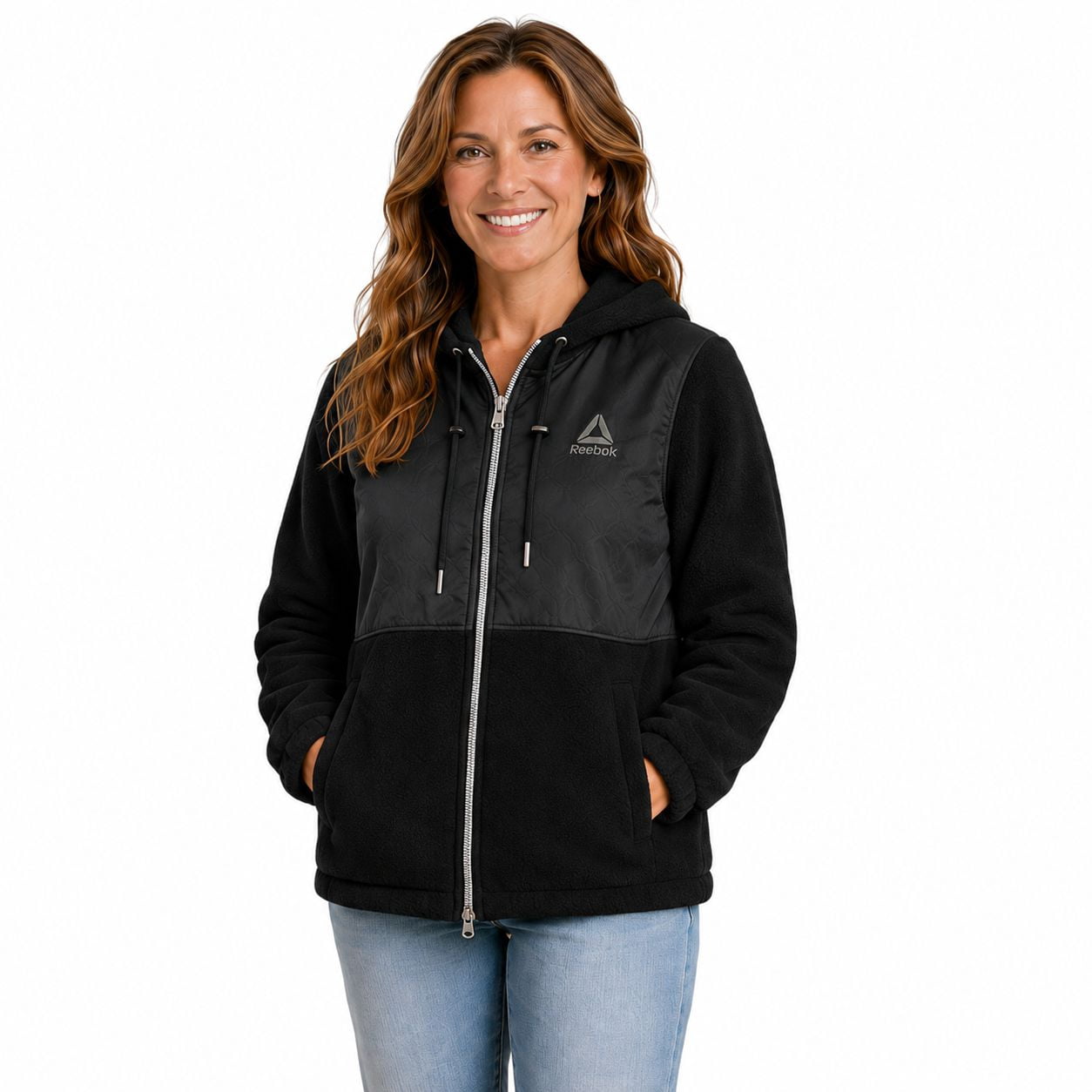 Reebok – Veste en polaire mixte pour femme, tailles TTP à TTG