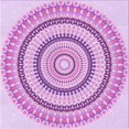 thumbnail image 1 of Ahgly Company Tapis d'Intérieur Lavable en Machine Carré Transitionnel Fleur Rose, 8 Pieds Carré, 1 of 7