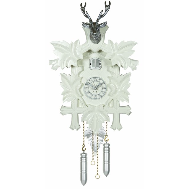 Quartz Coucou Horloge 5 Feuilles, Tête de Cerf avec Musique