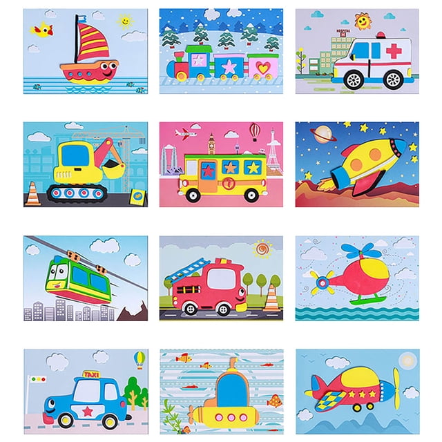 C Eva 3D Sticker Craft Kit For Kids Educational Diy Activity Handmade Painting