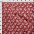 thumbnail image 4 of oneOone Georgette Viscose Maroon Fabric Floral Sewing Craft Projects Fabric Prints By Yard 42 Inch Wide, 4 of 4